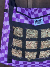 Load image into Gallery viewer, Purple Checkered Hay Bag