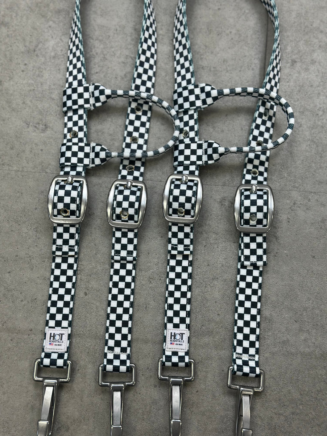 Black and White Checkered Tack