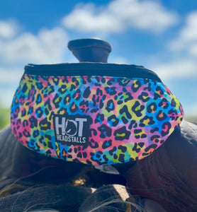 Rainbow Cheetah Saddle Pouch