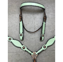Load image into Gallery viewer, Mint Leather Tack Set