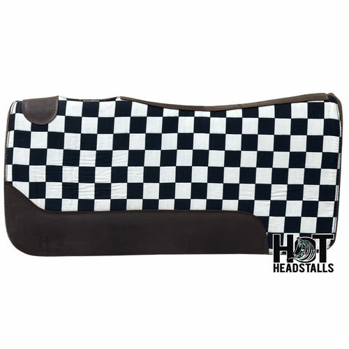 Black and White Checkered Saddle Pad