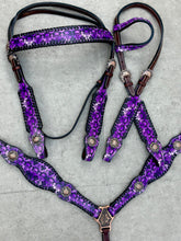 Load image into Gallery viewer, Purple Skulls Leather Set
