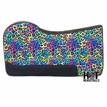 Load image into Gallery viewer, Wither Relief Rainbow Cheetah Saddle Pad