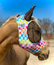 Load image into Gallery viewer, Hippie Checkered Fly Mask
