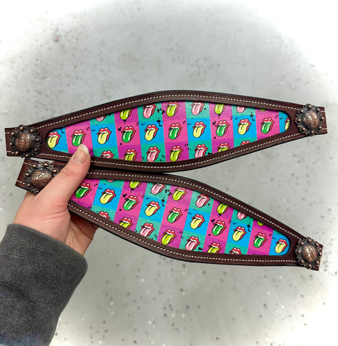 Rolling Checkered Leather Noseband Only