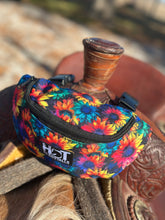 Load image into Gallery viewer, Rainbow Sunflowers Saddle Pouch