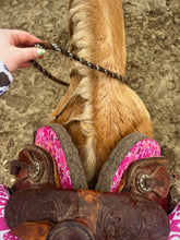 Load image into Gallery viewer, Wither Relief Rainbow Cheetah Saddle Pad