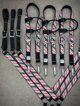 Load image into Gallery viewer, Gold Glitter, Pink, and Black Stripes Tack Set