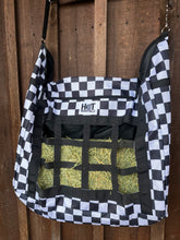 Load image into Gallery viewer, Black and White Checkered Hay Bag