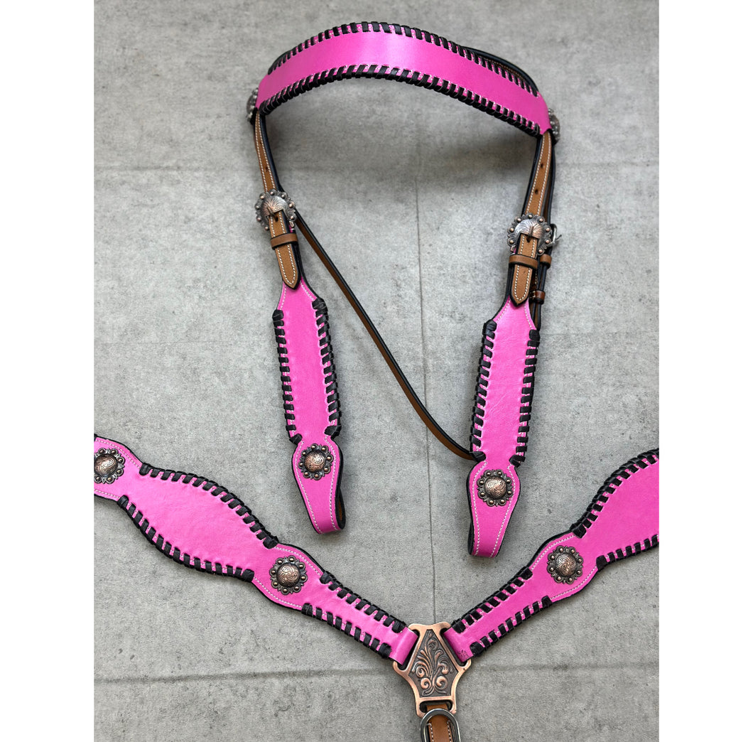 Pink Tack Set Hot Headstalls