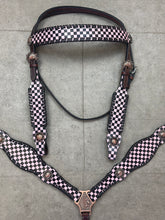 Load image into Gallery viewer, Light Pink Checkered Tack Set