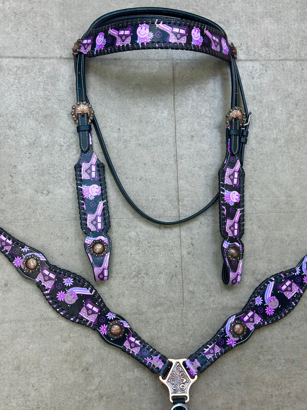 Purple Hippie Tack Set