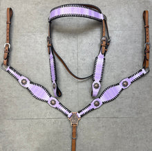 Load image into Gallery viewer, Lavender Serape Leather Tack Set