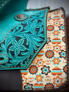 Retro Peace Saddle Pad