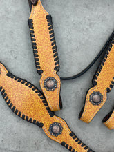 Load image into Gallery viewer, Golden Orange Faux Glitter Tack Set