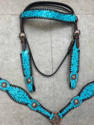 Turquoise Stone Tack Set