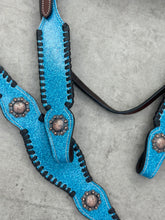 Load image into Gallery viewer, Dark Turquoise Faux Glitter Tack Set