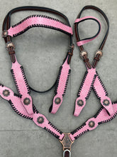 Load image into Gallery viewer, Pink Faux Glitter Tack Set