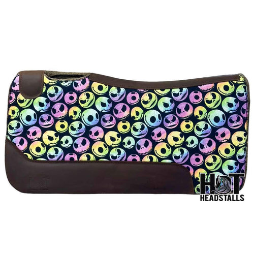 Rainbow Jack Skellington Saddle Pad