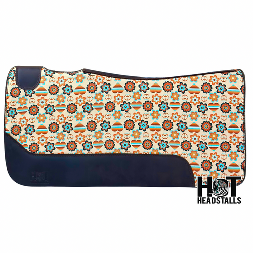Retro Peace Saddle Pad
