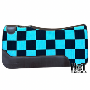 Blue Checkered Saddle Pad