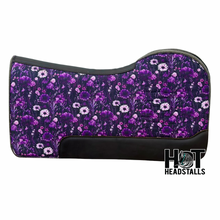 Load image into Gallery viewer, Wither Relief Purple Wildflowers Saddle Pad