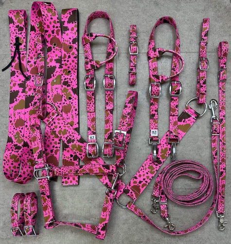 Pink Cowhide Tack