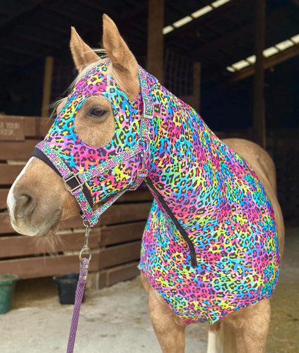 Rainbow Cheetah Lycra Hood