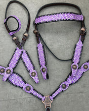 Load image into Gallery viewer, Purple Leopard Tack Set