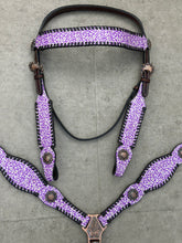 Load image into Gallery viewer, Purple Leopard Tack Set