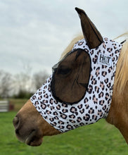 Load image into Gallery viewer, White Cheetah Fly Mask