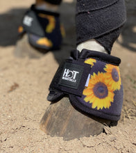 Load image into Gallery viewer, Black Sunflower Bell Boots