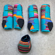 Load image into Gallery viewer, Cheetah Teal Serape Sport Boots
