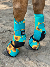 Load image into Gallery viewer, Teal Sunflower Sport Boots