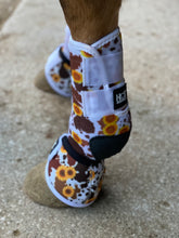Load image into Gallery viewer, Cowhide Sunflower Bell Boots