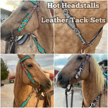 Load image into Gallery viewer, Serape Cheetah Leather Tack Set